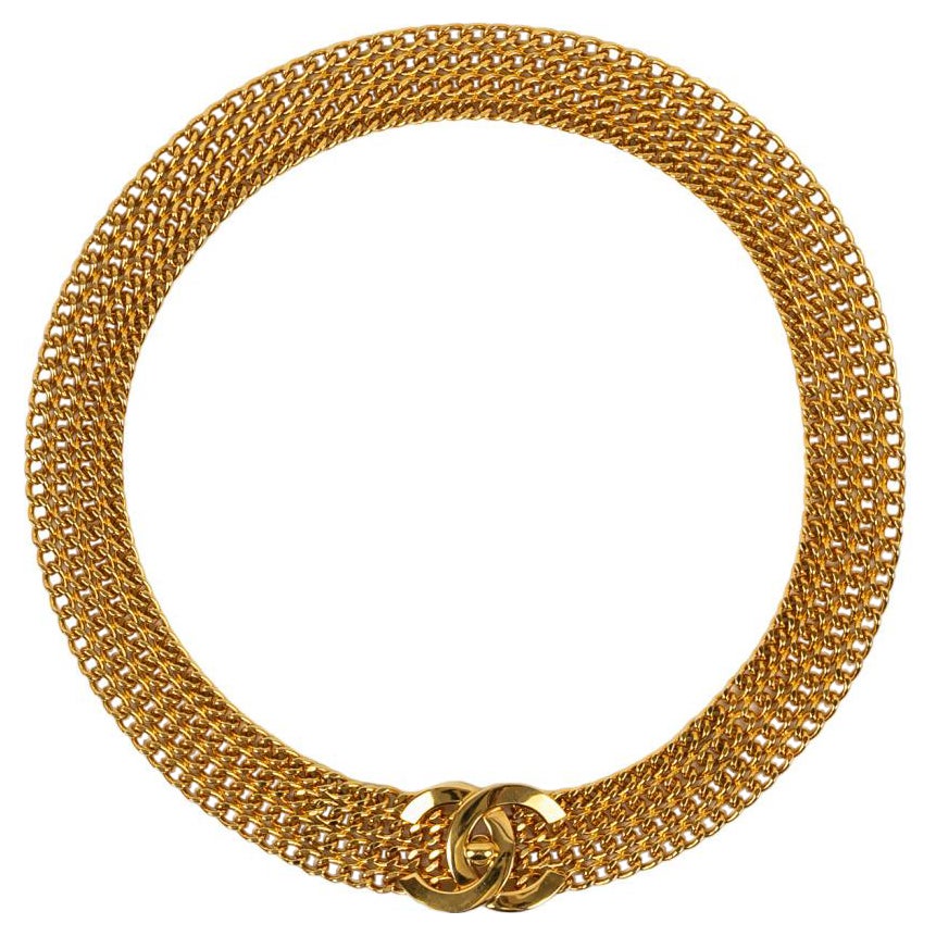 Chanel Belt in Gilded Metal, 1997 For Sale