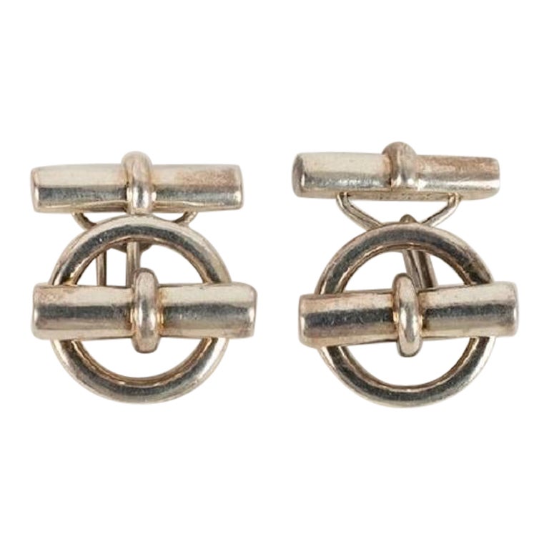 Hermès Silver Cufflinks