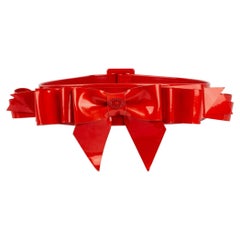 Chanel Red Patent Leather with a Bow Belt Spring, 2008