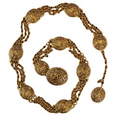 Chanel Gold Metal Belt, 1980s