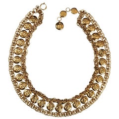 Chanel Large Gilded Gold Metal Belt
