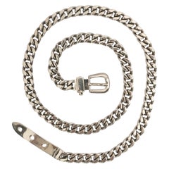 Gucci Silver-Plated Brooch Chain Belt