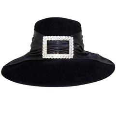 Retro C.1990 Gabriel Amar For Frank Olive Wide Brimmed Pilgrim Style Hat