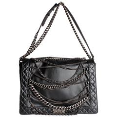 Chanel Boy Bag Enchained XL - black leather 2014