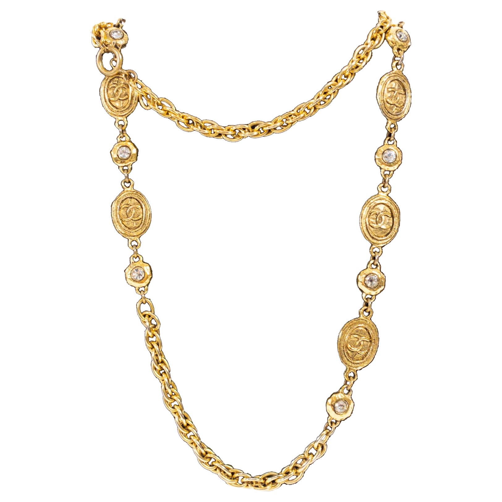 Chanel Vintage Chain Necklace ca. 1970s For Sale