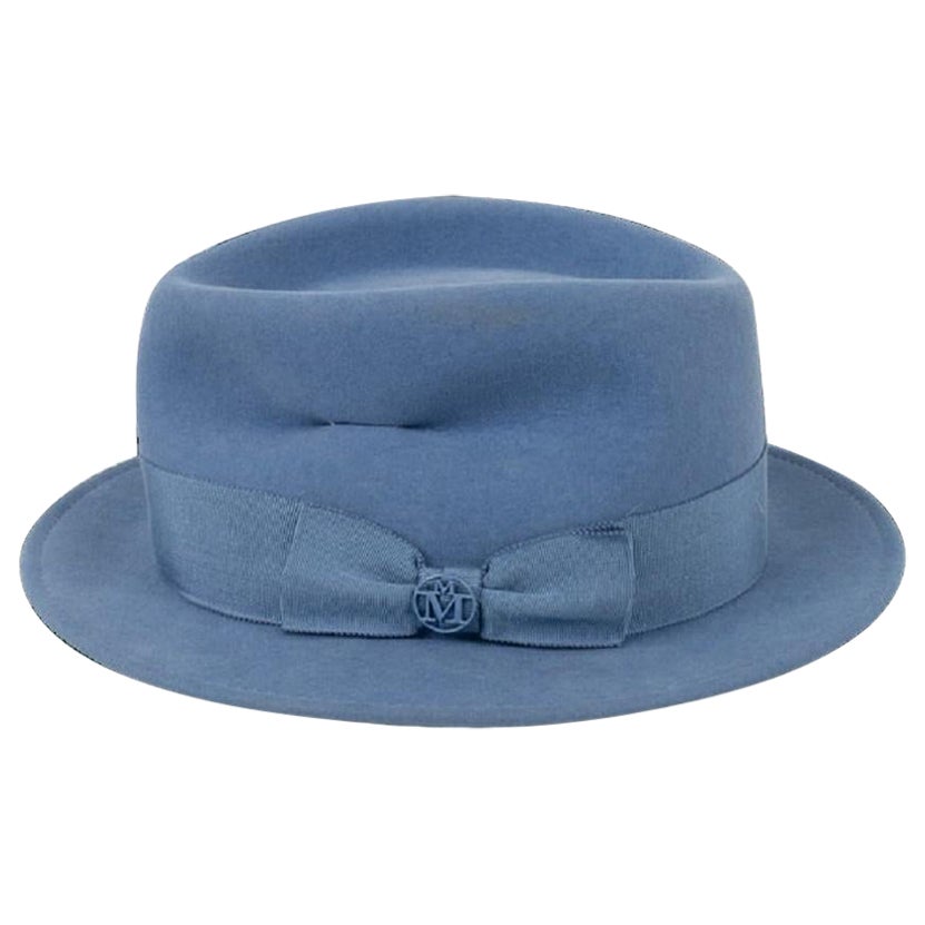 Maison Michel Blue Felt Hat For Sale