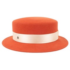 Maison Michel Felt Hat in Orange/Brick