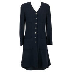 Chanel Navy Blue Wool Outfit Fall, 1994