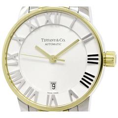 Tiffany & Co Atlas 18kt Gold Stainless Steel Datejust Mid Size Women's Watch