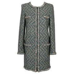 Chanel Tweed Jacket in Blue and Green