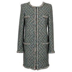 Chanel Tweed-Jacke in Blau und Grün