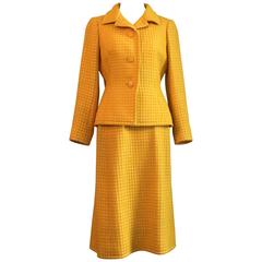 1960s Yellow Givenchy Two Piece Suit