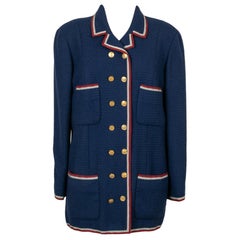 Chanel Blue Tweed Jacket - 74 For Sale on 1stDibs  chanel blue tweed blazer,  chanel light blue tweed jacket, baby blue tweed jacket