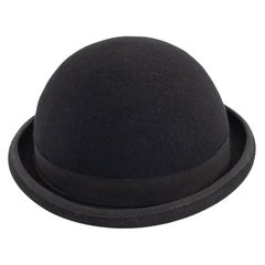 Maison Michel Black Felt Bowler Hat