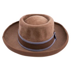 Vintage Motsch Brown Shiny Felt Hat