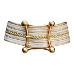 Wide Belt Composed of Passementerie and Lurex
