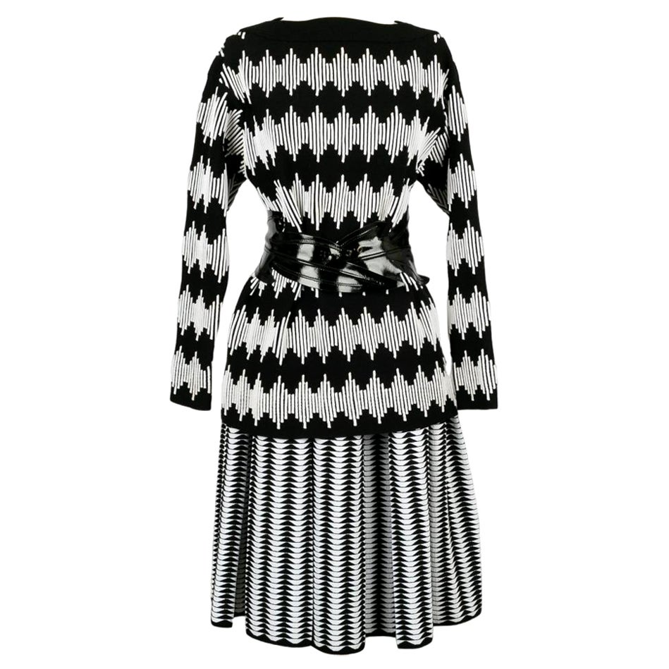 Alaïa Set Composed of a Top and a Flared Skirt For Sale
