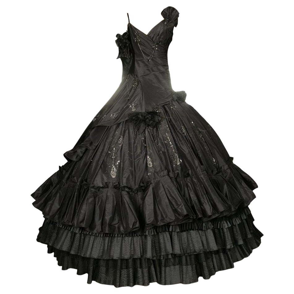Torrente Haute Couture Schwarzes Kleid im Angebot