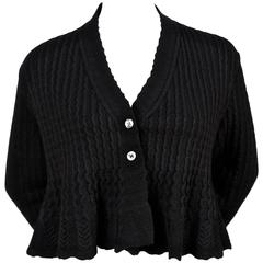 1990's AZZEDINE ALAIA black cropped cardigan sweater 5