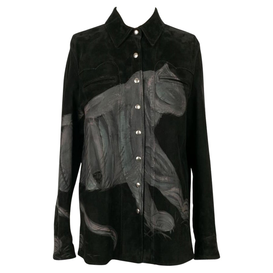 Dior Black Lamb Leather Cruise Jacket For Sale