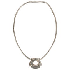 Hermès Anhänger-Halskette aus Silber