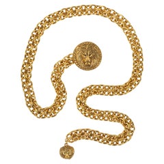 Chanel Goldener „Lion Head“-Gürtel