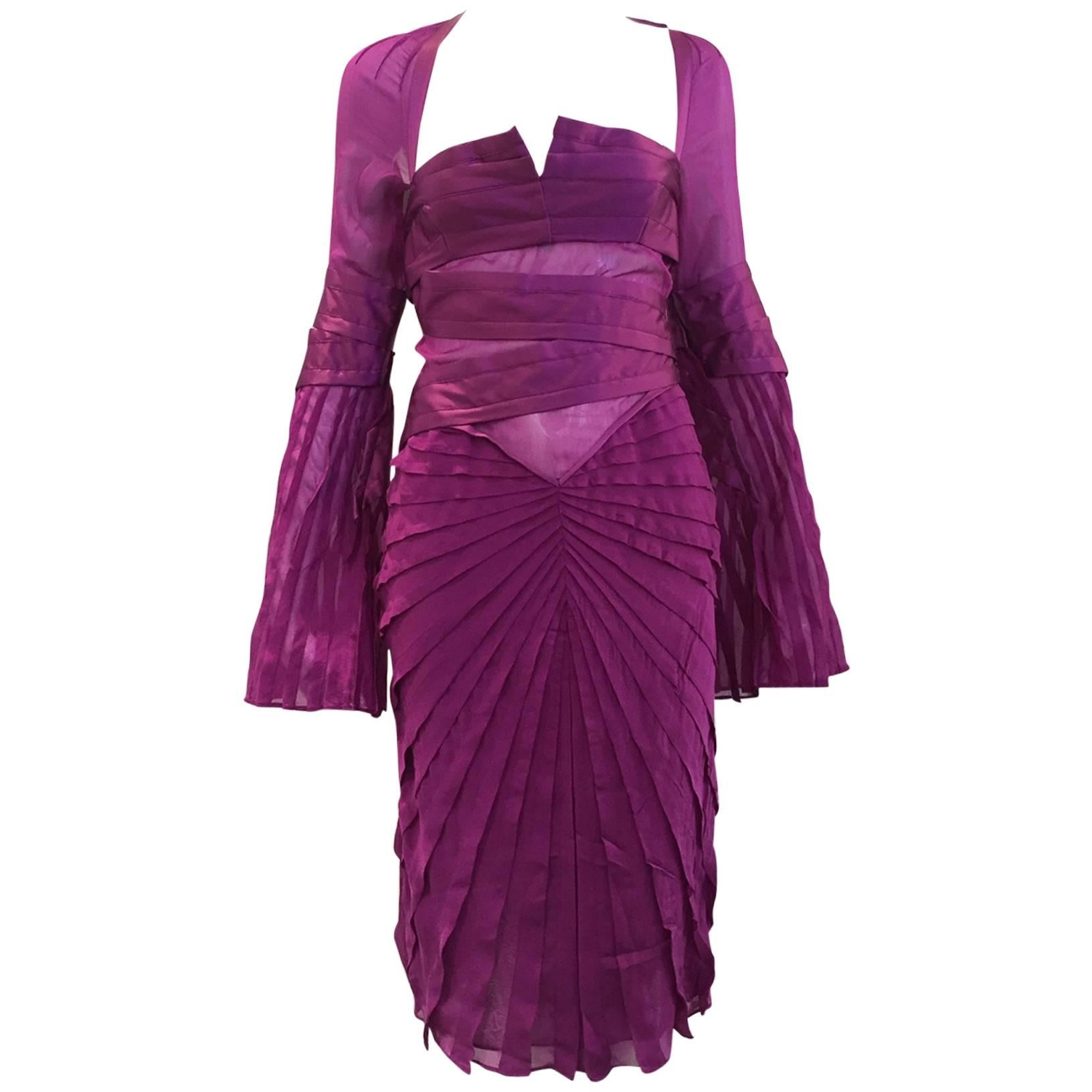 Gucci by Tom Ford purple silk dress at 1stDibs | tom ford purple dress ...