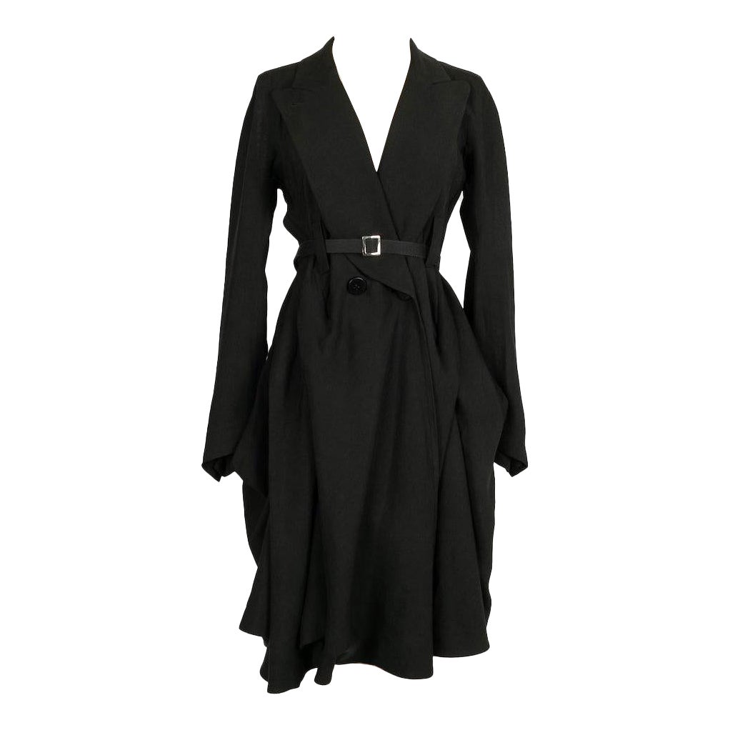 Sonia Rykiel Black Linen Jacket/Dress For Sale