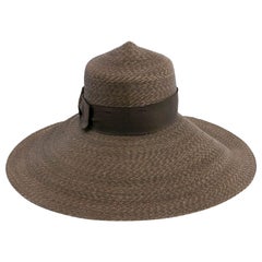 Vintage Gianni Versace Wide Brim Hat in Straw