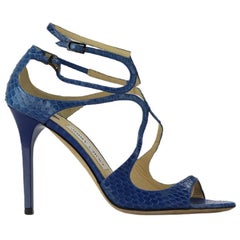 Jimmy Choo Python Sandals Eu 38.5 Uk 5.5 Us 8.5