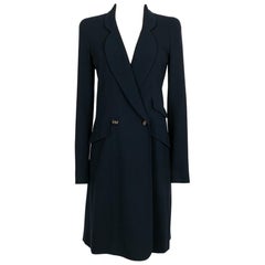 Vintage Chanel Dark Blue Coat Dress