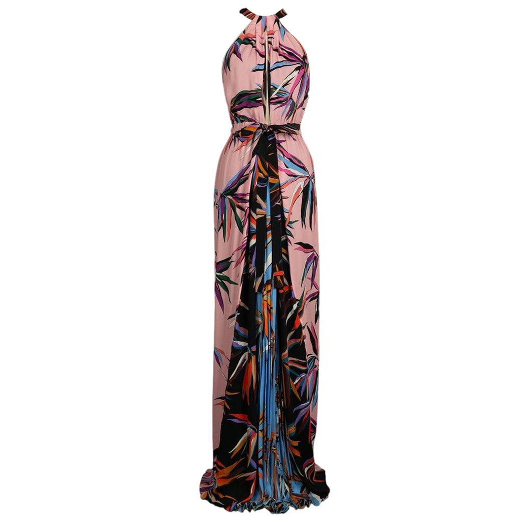 Pucci Long Silk Halter Dress For Sale