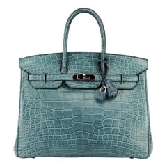 Hermès Birkin 40 Bag Matte Porosus Crocodile Fauve - Gold Hardware