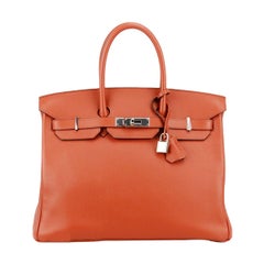 Used Hermès 2017 Birkin 35cm Taurillon Novillo Leather Bag