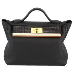 Hermès 2020 24/24 29cm Togo Leather, Alligator And Swift Leather Bag