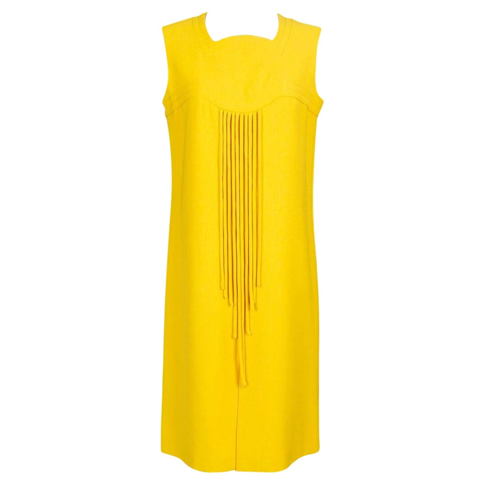 Pierre Cardin Canary Yellow Wool Blend Dress