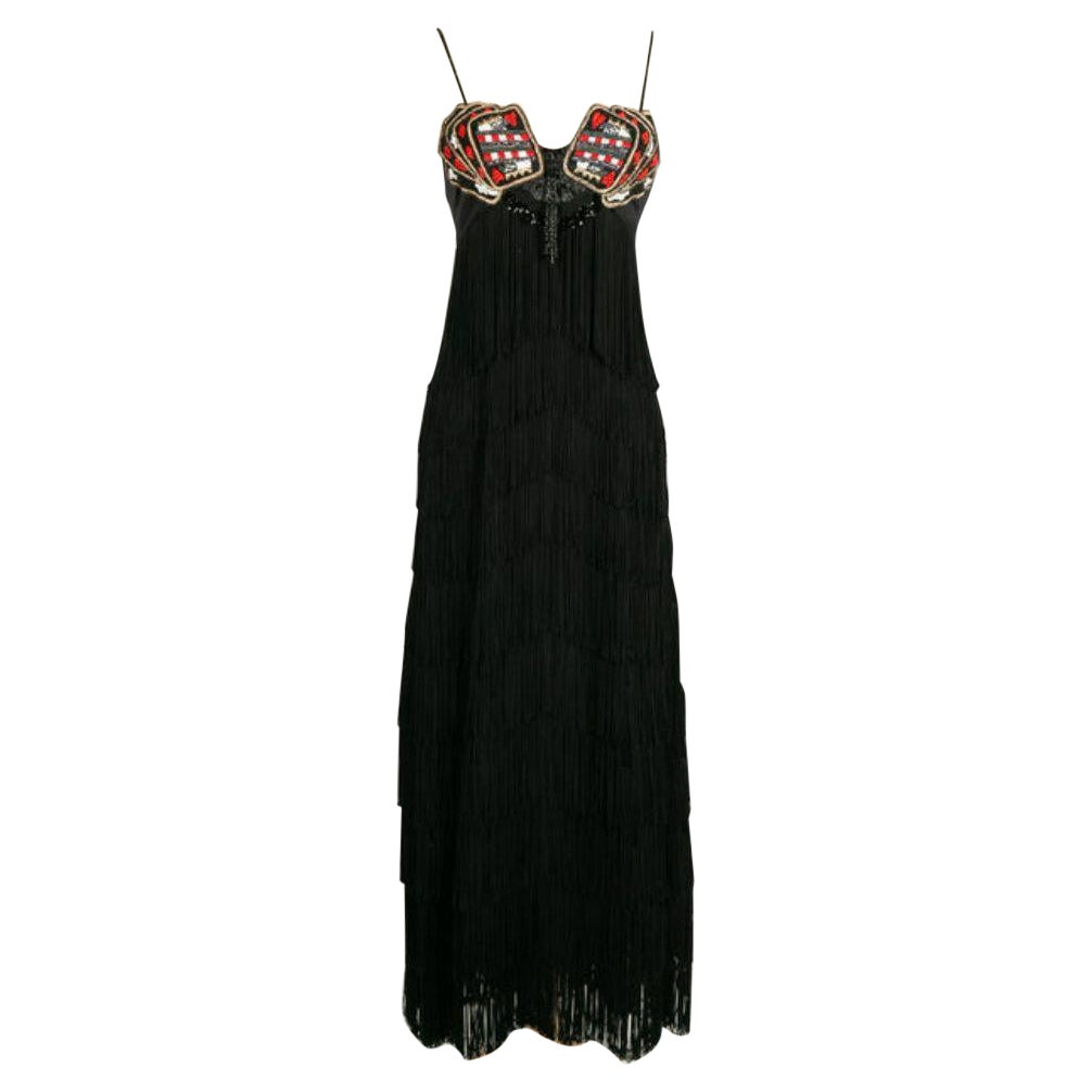 Louis Feraud Haute Couture Silk Dress For Sale