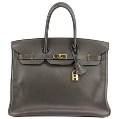 Hermès 2010 Birkin 35cm Evergrain Leather Bag
