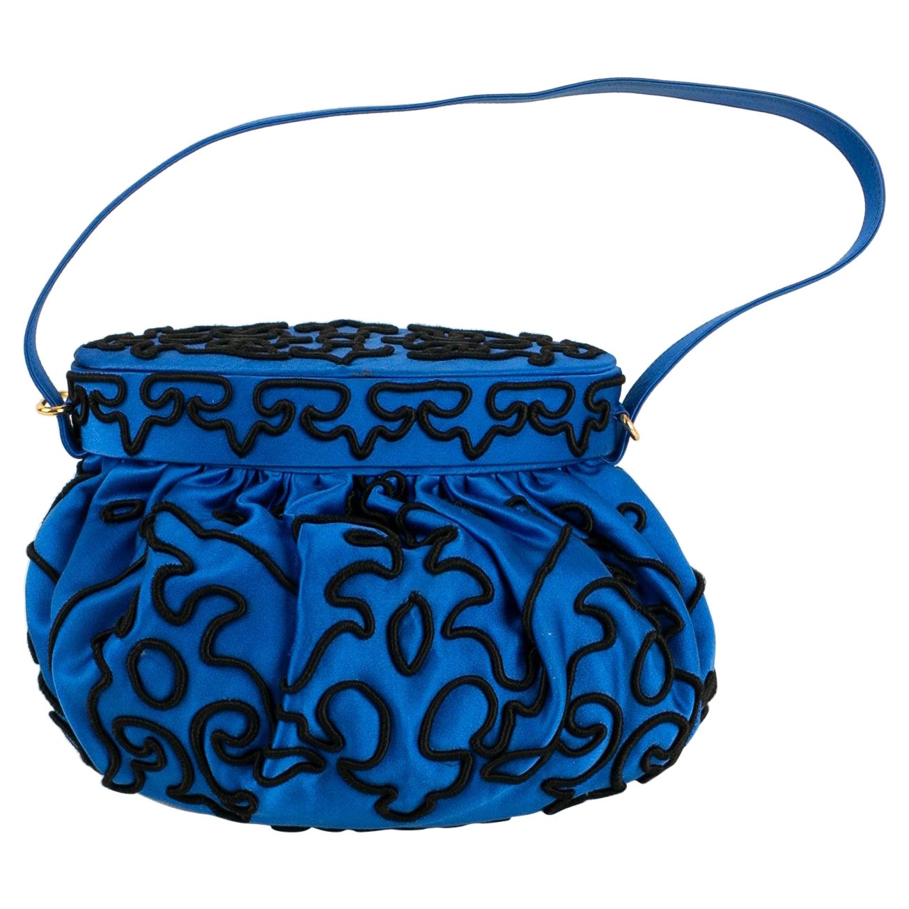 Renaud Pellegrino Blue Silk Bag For Sale