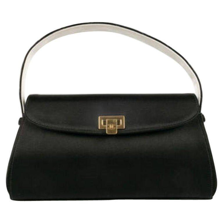 Chanel Black Satin Bag, 2002/03 For Sale