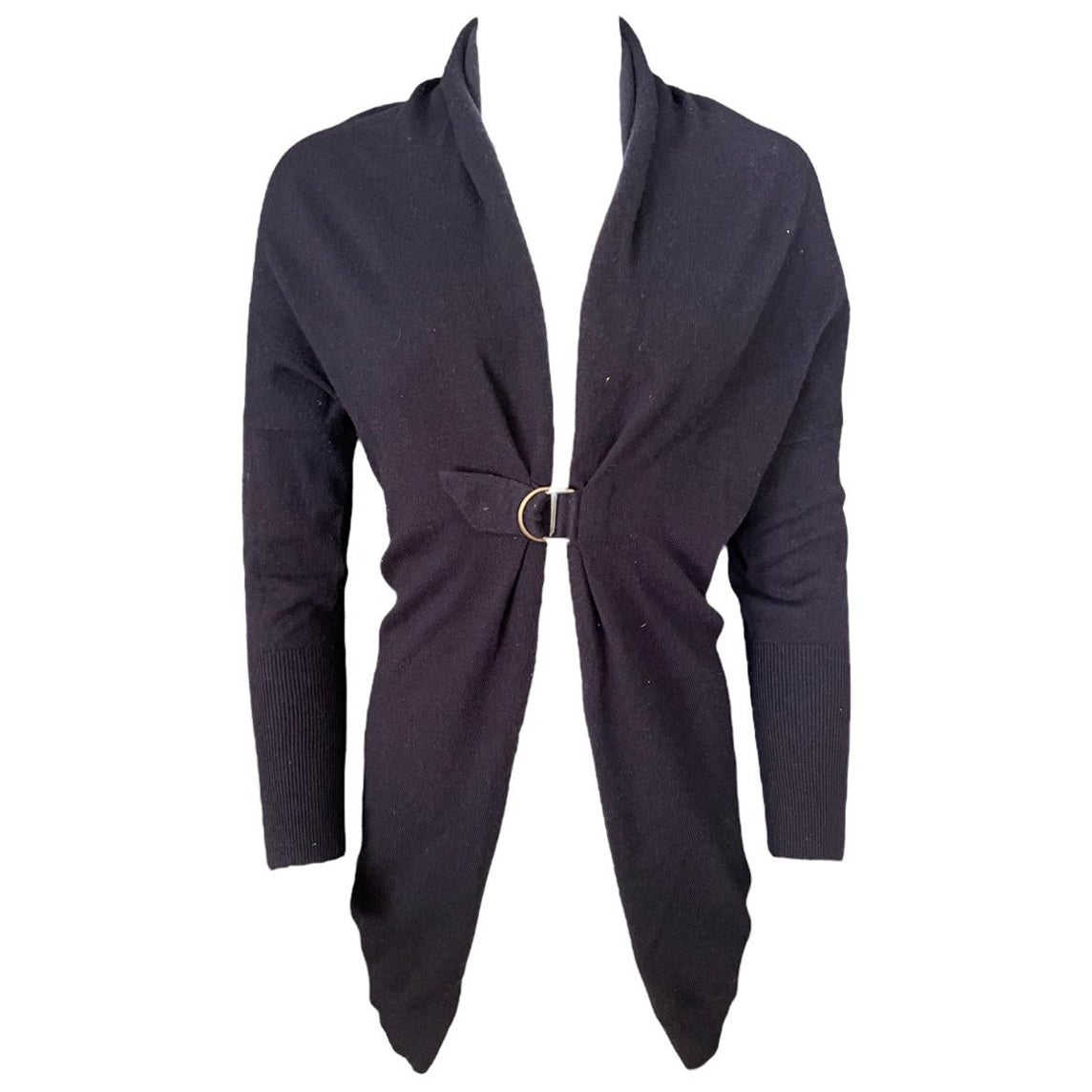 Brunello Cucinelli Navy Cashmere Sweater Cardigan For Sale