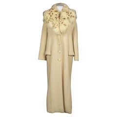 Christian Dior Coat with Removable Collar in Fur