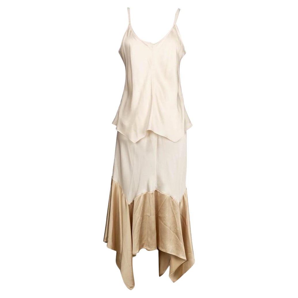 Yves Saint Laurent White Silk Dress For Sale