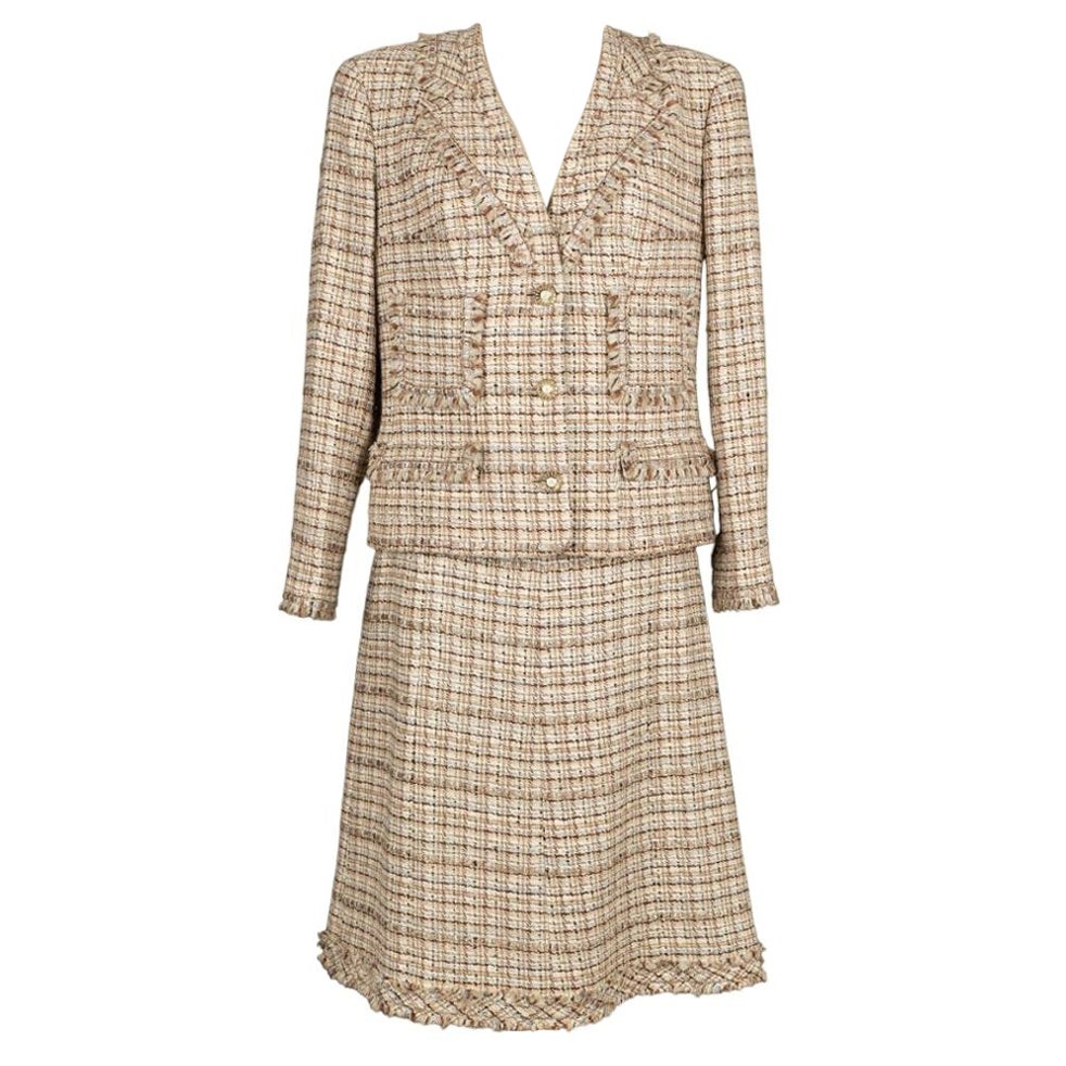 Chanel Tweed Jacket and Skirt Set For Sale