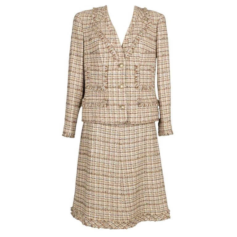 Chanel Tweed Jacket and Skirt Set For Sale at 1stDibs