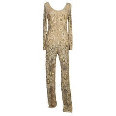 Retro Louis Feraud Haute Couture Embroidered Jumpsuit Fall-Winter, 1994-1995