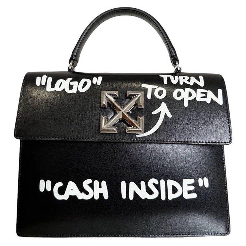 Off-White Blue Leather Jitney Flap Crossbody Bag at 1stDibs