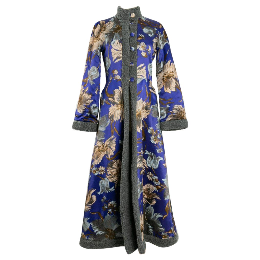 Chantal Thomass "Ter et Bantine" Coat in Cotton and Silk, Size 38FR For Sale