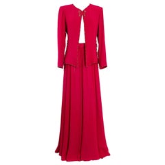 Emanuel Ungaro Haute Couture Pink Silk Chiffon Set