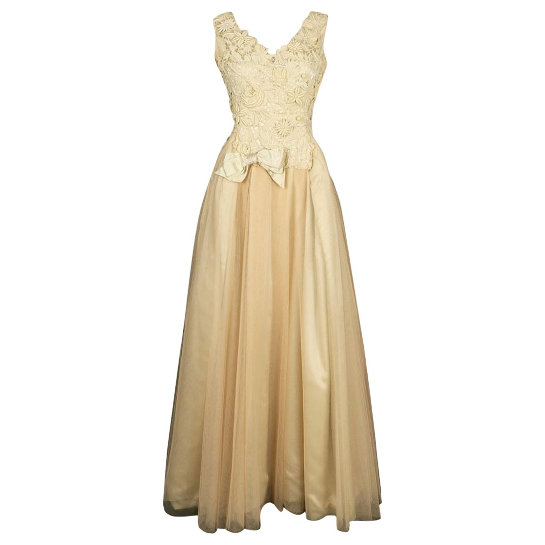 Jean Patou Haute Couture Kleid Frühjahr-Sommer 1955 im Angebot